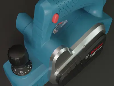 Realistic Bosch Power Planer with PBR Texture Low-poly 3D model