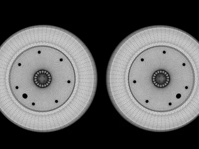 F1 Pirelli Tires and Rims Set 3D model