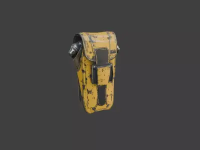 Futuristic Cyberpunk Ammo Pouch Low-poly 3D model
