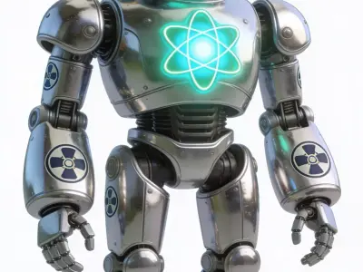 Vintage Atompunk Nuclear Companion 3D Model Low-poly 3D model