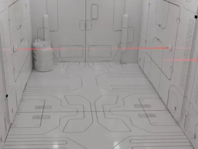 Sci-fi interior 3D model