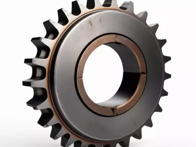 Industrial Gear Sprocket 3D Model 3D model