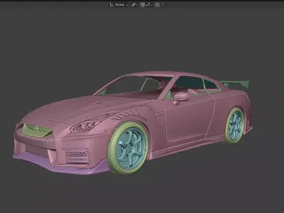 Nissan GTR Nismo print ready 3D print model