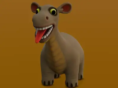 Cartoon Dino 3D Model Low-poly 3D model