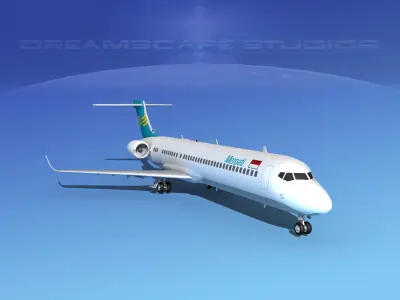 Comac ARJ21-900 Merpati Nusantara  3D model