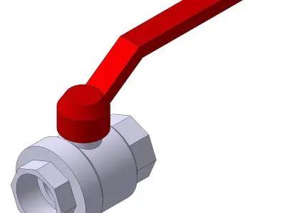 Ball Valve Bugatti 300 series 1 inches 3D model