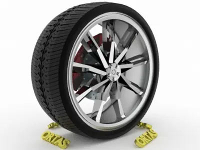 ORTAS CAR WHEEL RIM 102 GAME READY WHEEL 3D model