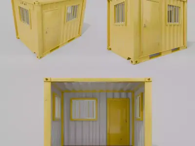 Modified Shipping Containers Room Set 3D Model Pack