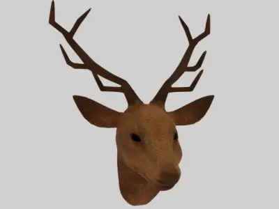 Deer head Low-poly  3D model