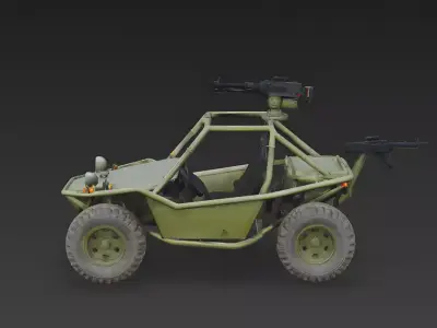 Fast-Attack Scout Buggy 3D Model Low-poly 3D model