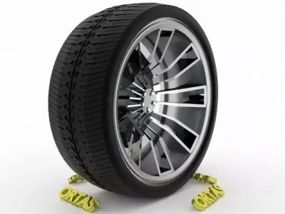ORTAS CAR WHEEL RIM 97 GAME READY WHEEL RIM TIRE 3D model
