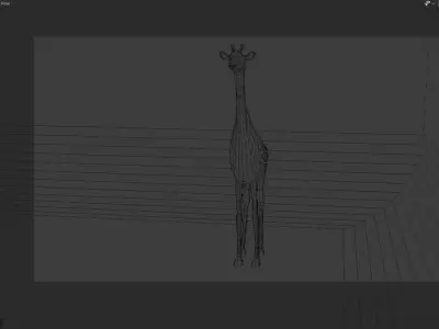 Rigged Giraffe Free low-poly 3D model