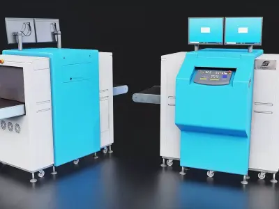 Airport Baggage Scanner Machine 3D Model Low-poly 3D model