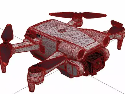 DJI Mini 4 Pro Drone Compact Aerial Camera UAV Model 3D model