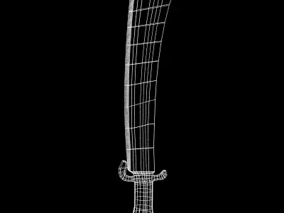 PBR Fan Blade video game weapon Low-poly 3D model