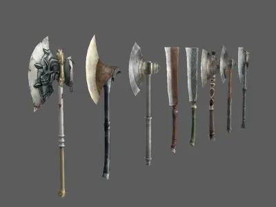 weapon axe Low-poly 3D model purchase