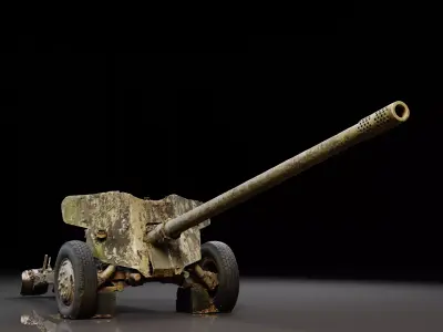 Soviet Artillery Gun 3D model