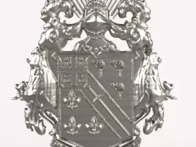 Alpha Phi Omega shield 3D print model