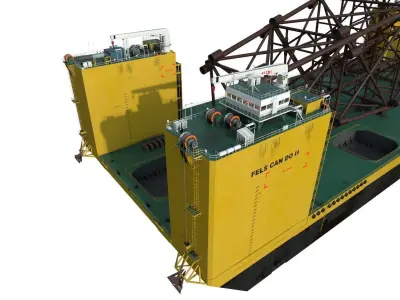 Heavy Lift Carriers barge Low-poly 3D model