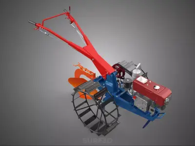 MOLDBOARD PLOW HAND WALKING TRACTOR MOUNTED FURROW PLOUGH SHARE 3D model