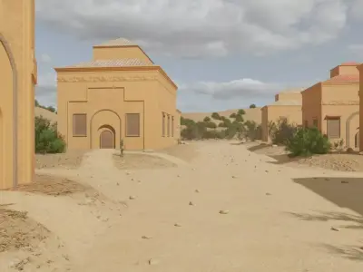Desert Oasis Village 3D model purchase