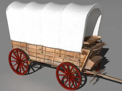 prairie schooner 3D model