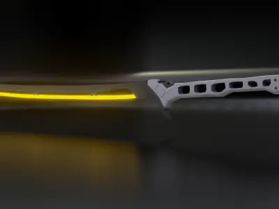 Sci-fi katana cyberpunk Low-poly 3D model