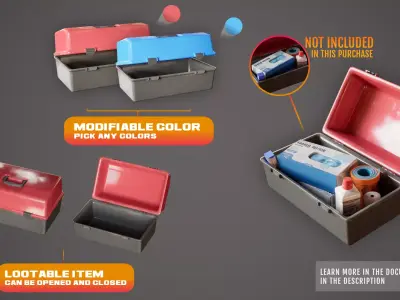 Item Box - Lootable - PBR Game ready - LOW POLY Low-poly 3D model