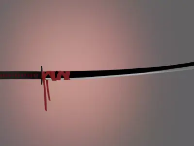 The forbidden katana  Low-poly game ready Low-poly 3D model