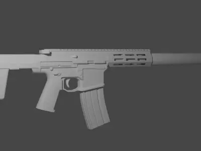 Assault Rifle Honey Badger Gun 3D model