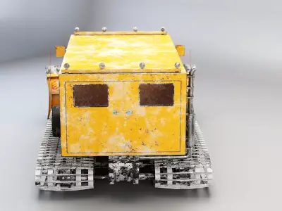 Thiokol Spryte Snowcat and Snowplow Dirt 3D model