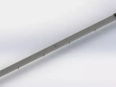 Diameter 277  length 12672 mm Utype Screw Conveyor 3D model