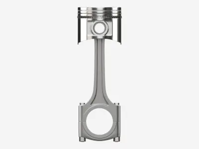 Piston with rod 3D model