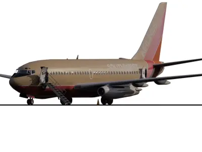  BOEING 737 with interior 3D model