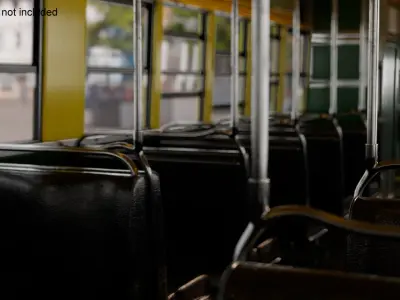  Antique Tram Yellow Blue 