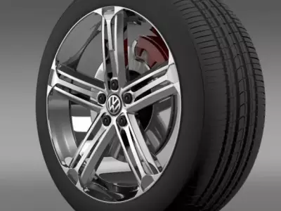 VW Beetle R Concept wheel 3D model