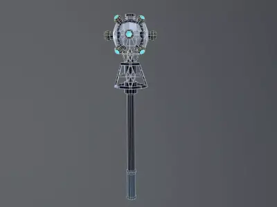 Atomic Star Low-poly 3D model
