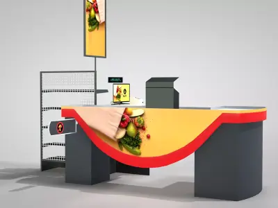 Supermarket Checkout 3D model