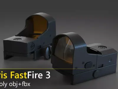 Fastfire 3 Red Dot Sight - highpoly 3D model