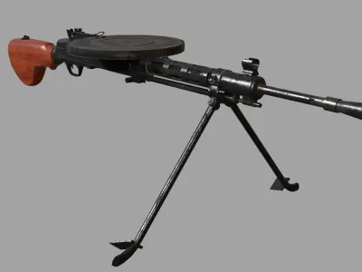 DP-28 Machine Gun 3D model