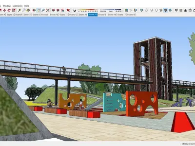 Sketchup Landscape Park J3 3D model