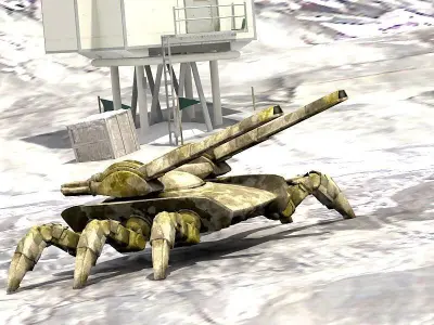 Spider Tank in obj format 3D model