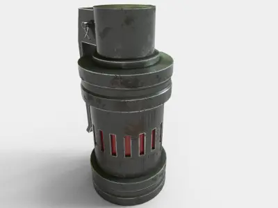 Low Poly Futuristic Grenade 3D model