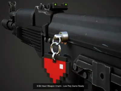 Weapon Charms Small Collection vol 01 - Low Poly Game Ready 3D Model Pack