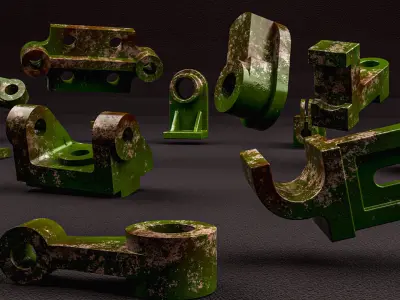 Building Blocks Kit Machined Parts Hard Surface V4 Low-poly 3D model