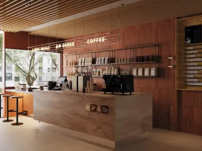 coffee shop coffee bar 3D model