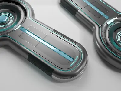 Futuristic Thermal Machine Low-poly 3D model