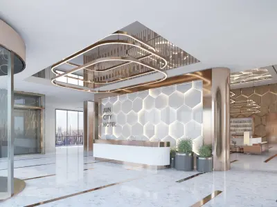  Luxury Hotel Lobby Interior 
