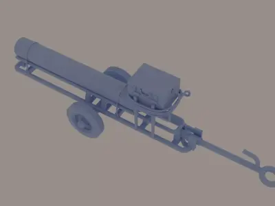 RAF Nitrogen Trolley Single Bottle 3D print model