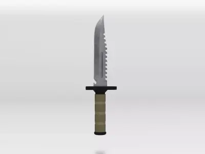 Game Ready Combat Knife - PBR Melee Weapon 3D model